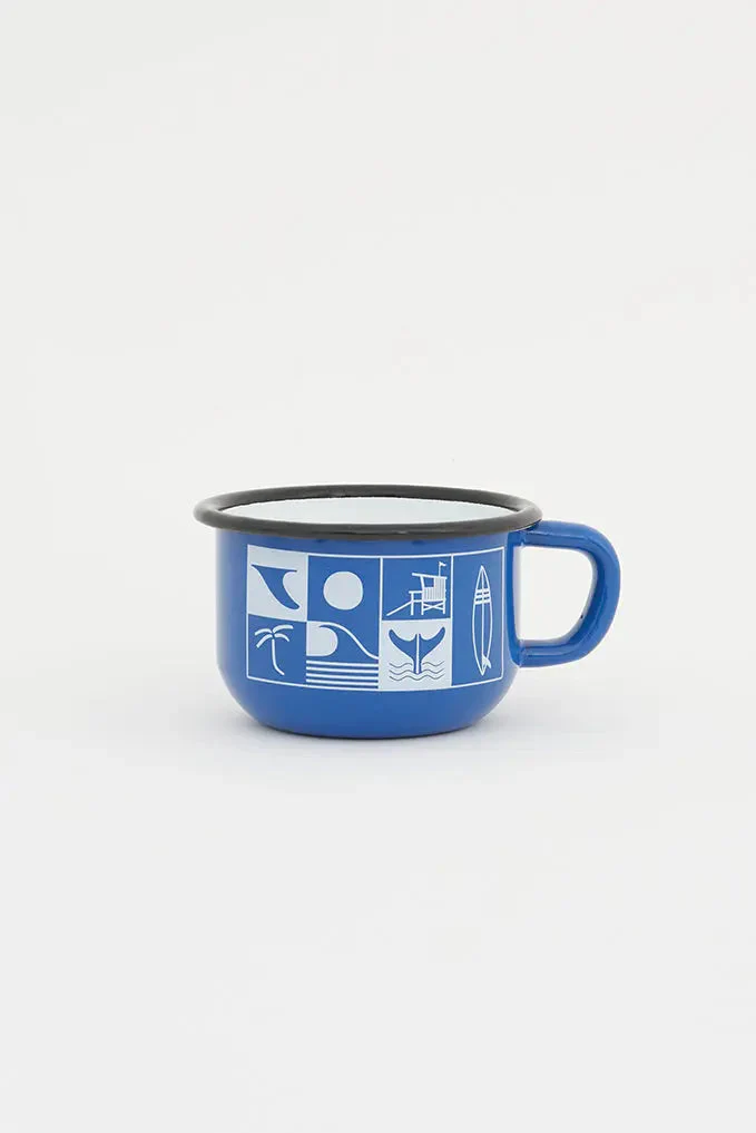 Taza café ambiente surf metal esmaltado. – Image 2