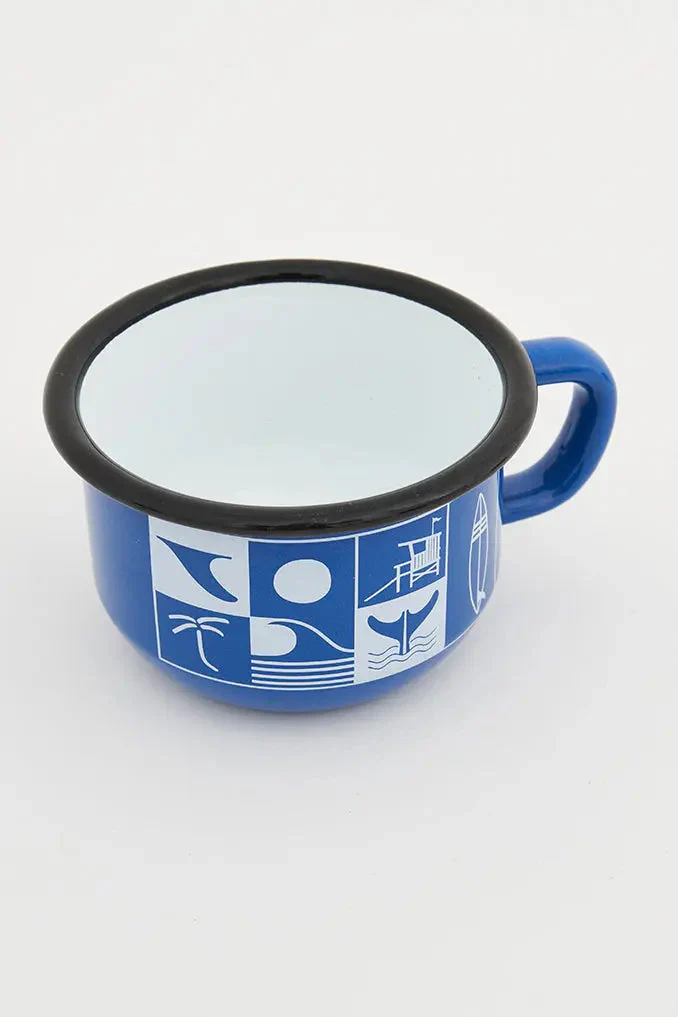 Taza café ambiente surf metal esmaltado. – Image 3