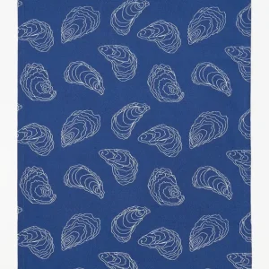 Trapo de cocina en algodón resistente ostras azul