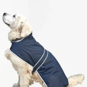 Capa impermeable para mascota azul Talla L