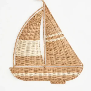 Velero de ratán para pared