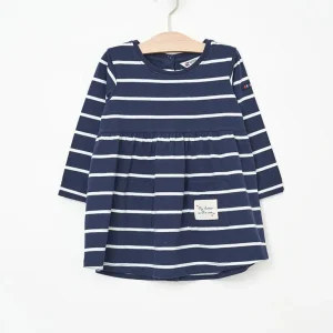 Vestido a rayas de manga larga