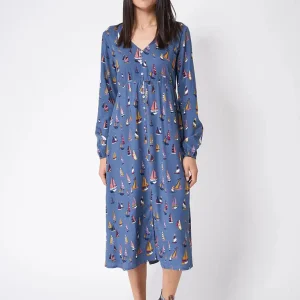 Vestido estampado de veleros