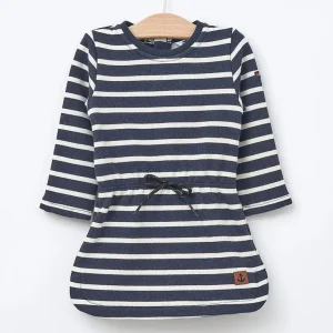 Vestido marinero a rayas en algodón terry