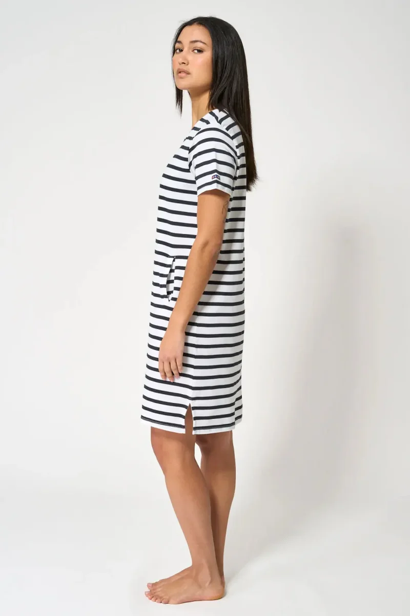 Vestido camiseta corto de algodón escote abierto – Image 6