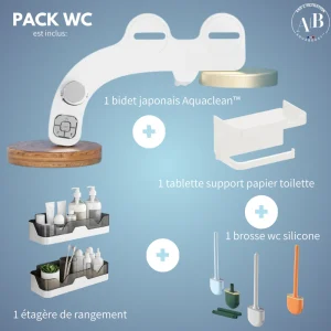 Pack WC (Offre exclusive bidet Aquaclean™ + brosse silicone WC + tablette support papier + étagère de rangement.))