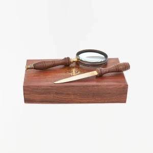 Set abrecartas y lupa con su estuche - D895