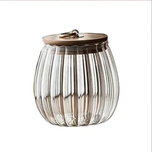 Bocal en verre bombé