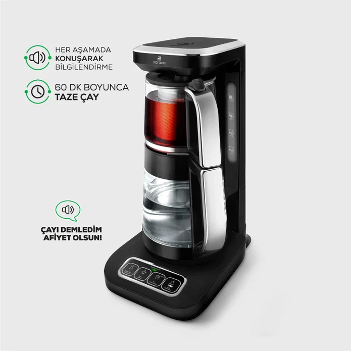 KARACA ROBOTEA THEIERE PRO 4IN1 PARLANTE EN VERRE BLACK CHROME – Image 3