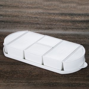 ACAR PLATEAU A COCKTAIL BIANCO PERLA EN PORCELAINE