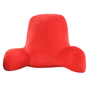 Coussin de lecture rouge avec accoudoirs