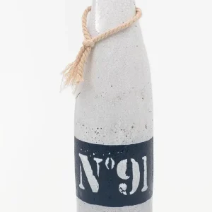 Boya de cerámica blanca y azul - D2142