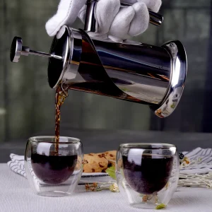 KARACA BOROSILICATE GLASS STAINLESS STEEL FRENCH PRESS 1000ML