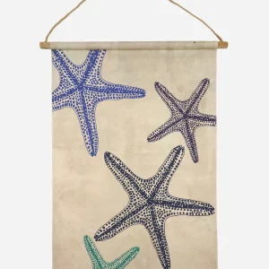 Tapiz decorativo de pared con estrellas de mar