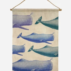 Tapiz decorativo de pared con ballenas
