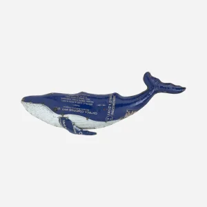Ballena decorativa de metal reciclado