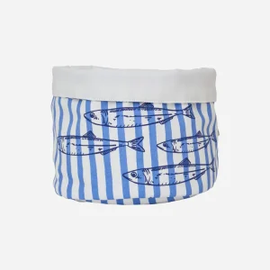 Cesta de pan marinera con peces