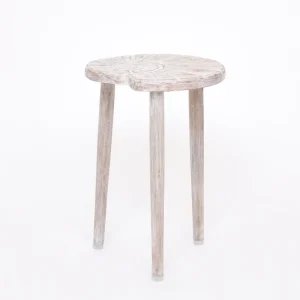 Taburete Nautilus de madera tallada