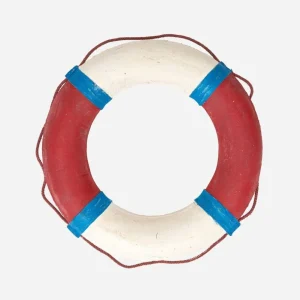 Salvavidas decorativo con acabado envejecido