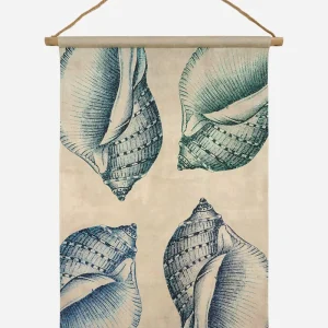 Tapiz decorativo de pared con conchas marinas