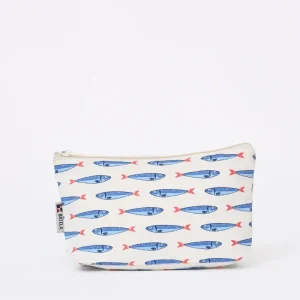 Neceser de algodón con estampado de peces