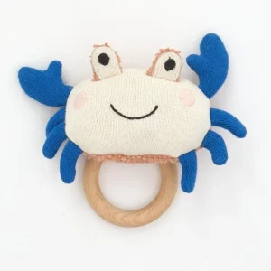 Sonajero con cangrejo de peluche