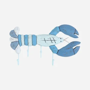 Perchero de madera con forma de langosta