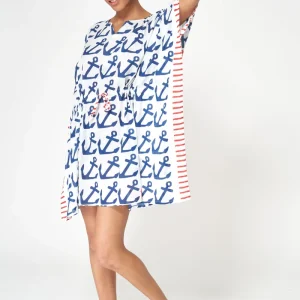 Poncho anclas estética marinera