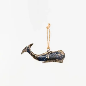 Colgante ballena en chapa reciclada bidones - D7074