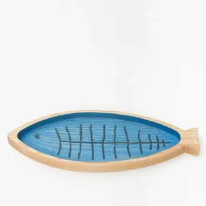 Bandeja de madera pez