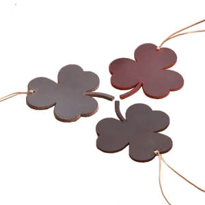 Marque-page original Trèfle en cuir