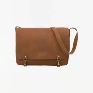 Bolso messenger de piel