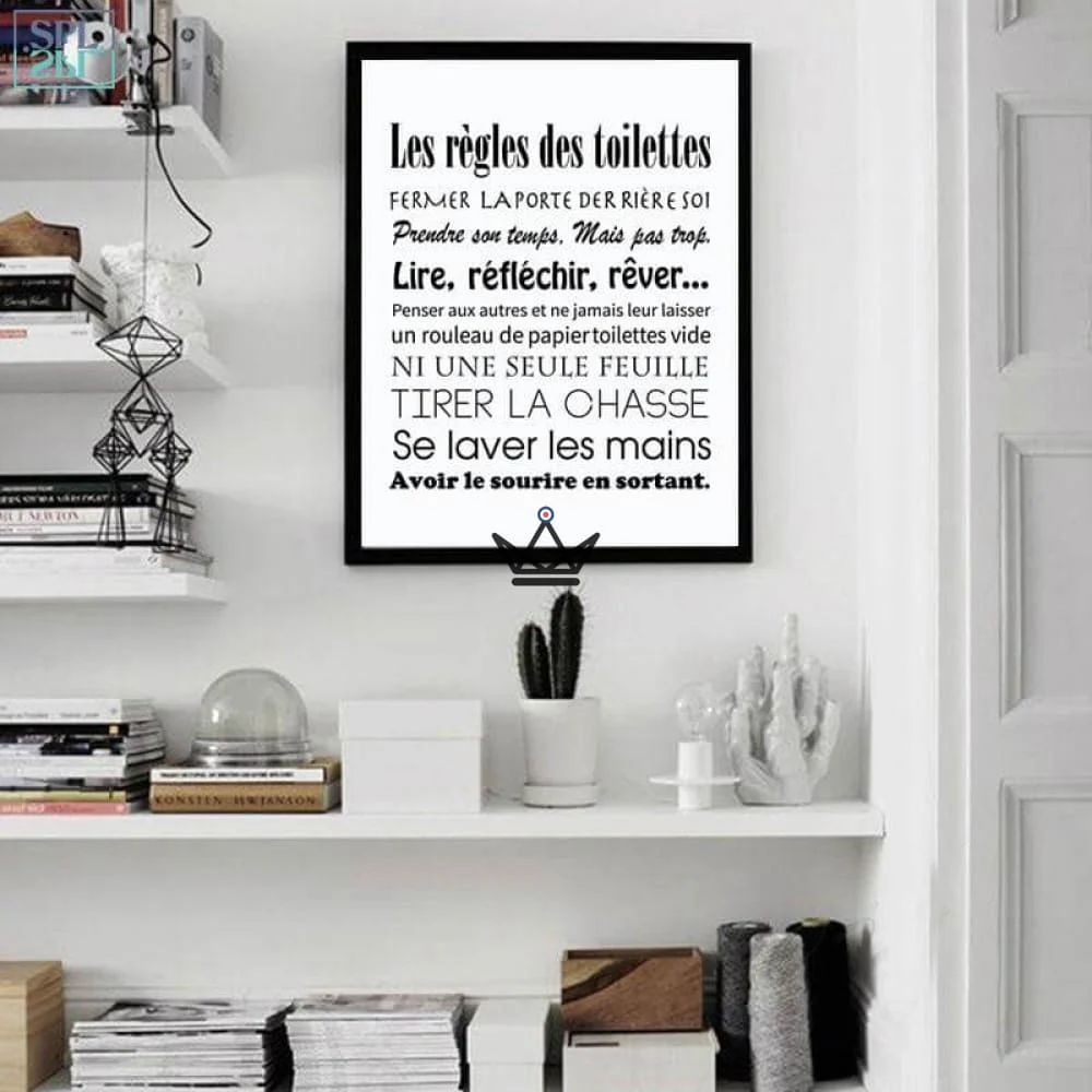 Affiches "Art de Vie" : Les Toilettes