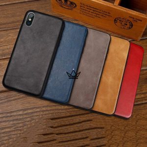 Coque en cuir pour iPhone XS MAX