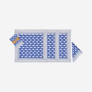 Servilletas de algodón con peces · set de 4