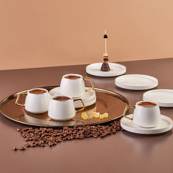 KARACA SATURN GOLD SERVICE A CAFE 12 PIECES – Image 3