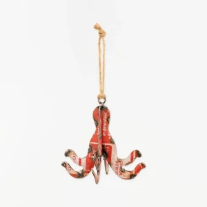 Colgante pulpo en chapa reciclada bidones - D7077