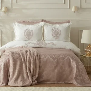 KARACA PARURE DE LIT TUGBA ROSE PASTEL 8 PIECES