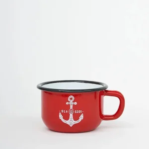 Taza mediana de metal ancla