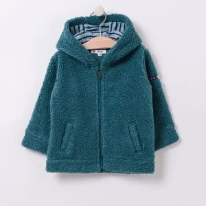 Chaqueta de polar rizado con capucha