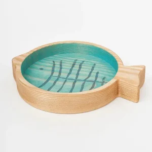 Bandeja de madera pez pequeña