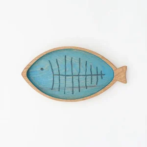 Bandeja de madera pez grande