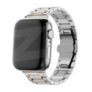 Bandz Bracelet acier 'Deluxe' Apple Watch Ultra (argent/or)